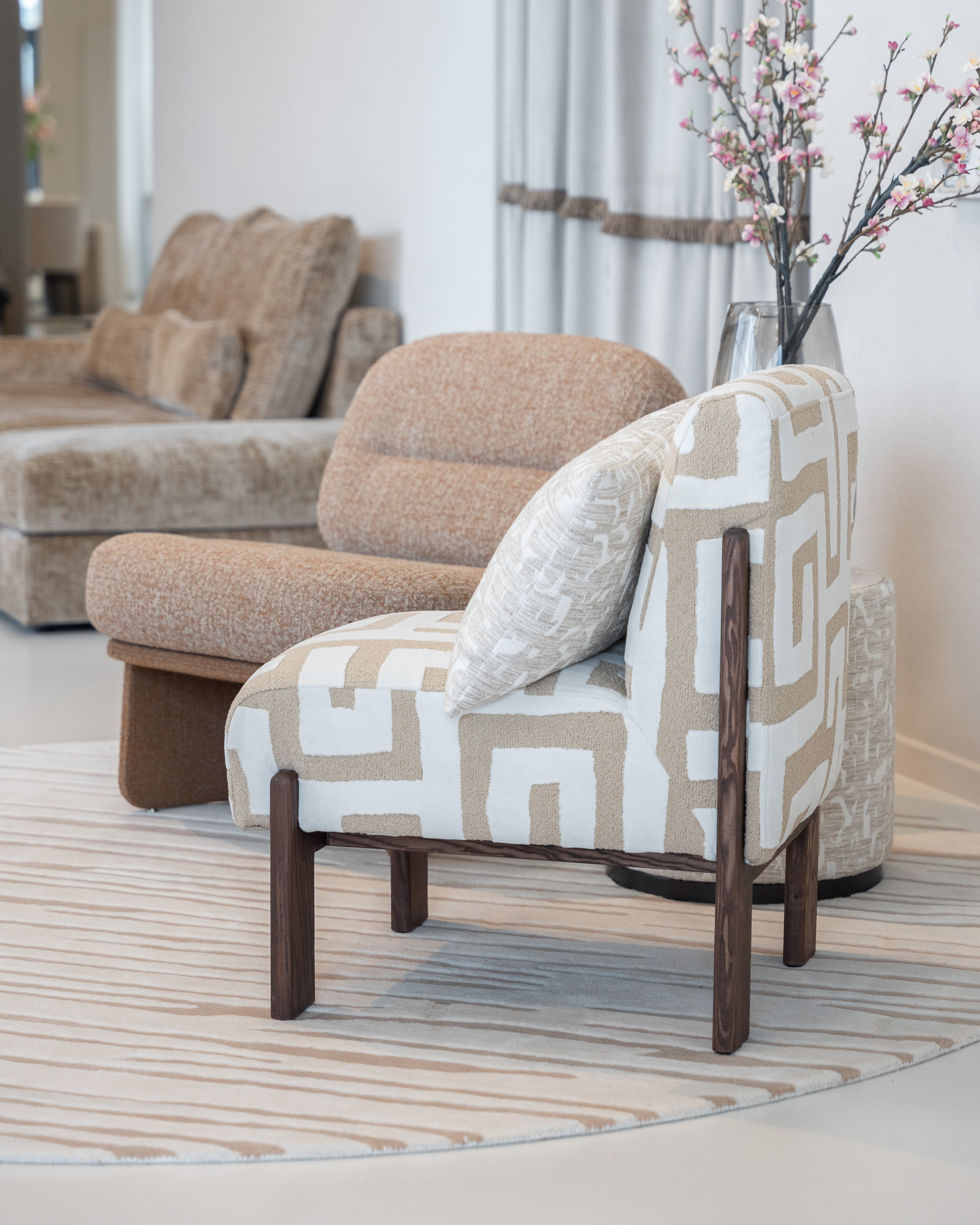 Marais Armchair - Cuba Cay Fabric from Romo - La Vie Maison - La Vie Maison